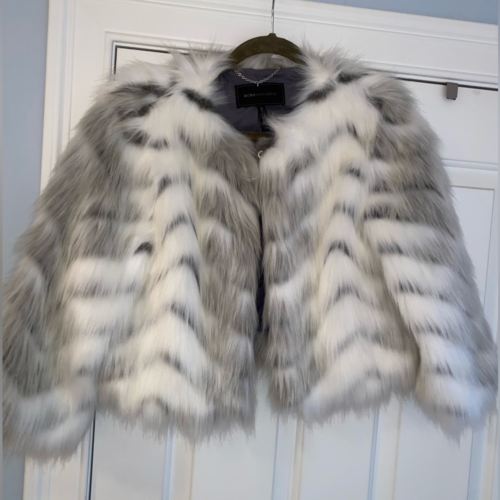 BCBG Faux Fur Coat